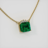 2.58 Ct. Emerald  Necklace - 18K Yellow Gold