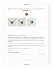 Emerald Necklace 1.38 Ct. 18K Yellow Gold Appraisal