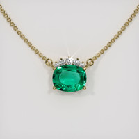 1.32 Ct. Emerald  Necklace - 18K Yellow Gold