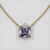1.52 Ct. Purple Spinel Necklace, 18K Yellow Gold 1