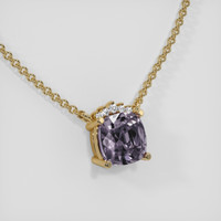 1.52 Ct. Purple Spinel Necklace, 18K Yellow Gold 2