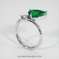 2.42 Ct. Emerald Ring, Platinum 950 2