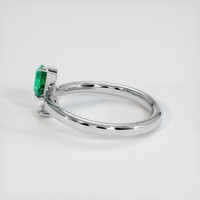 0.67 Ct. Emerald Ring, Platinum 950 4