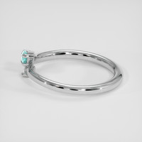0.16 Ct. Bluish Green Paraiba Tourmaline Ring, Platinum 950 4