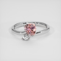 1.03 Ct. Padparadscha Sapphire Ring, Platinum 950 1