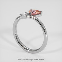 0.50 Ct. Bi Color Sapphire Ring, Platinum 950 2