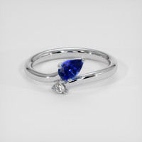0.45 Ct. Blue Sapphire Ring, Platinum 950 1