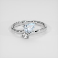 0.65 Ct. Blue Sapphire Ring, Platinum 950 1