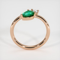 0.55 Ct. Emerald  Ring - 14K Rose Gold