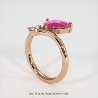 1.58 Ct. Pink Sapphire Ring, 14K Rose Gold 2