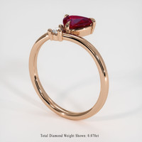 0.99 Ct. Ruby Ring, 14K Rose Gold 2