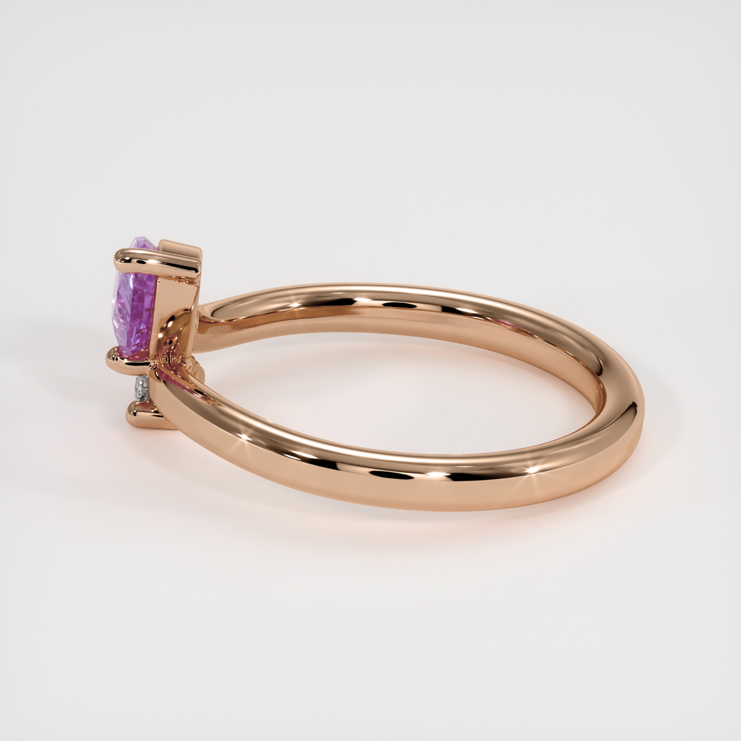 IO着用 RAYDBACK - 18k GOLD PIERCE - 925 Sterling Silver 7 x 9 MM. Red Ruby & White Zircon