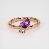 0.59 Ct. Bi Color Sapphire Ring, 18K Rose Gold 1