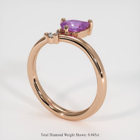 0.59 Ct. Bi Color Sapphire Ring, 18K Rose Gold 2