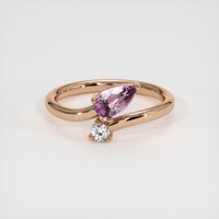 0.73 Ct. Sapphire Ring, 18K Rose Gold 1