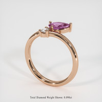 0.73 Ct. Sapphire Ring, 18K Rose Gold 2