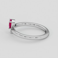 0.47 Ct. Pinkish Red Ruby Ring, Silver 4