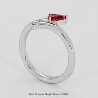 0.48 Ct. Ruby Ring, Silver 2