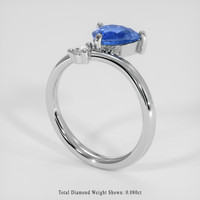 0.95 Ct. Blue Sapphire Ring, Silver 2