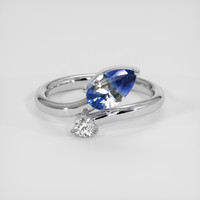 1.24 Ct. Bi Color Sapphire Ring, Silver 1