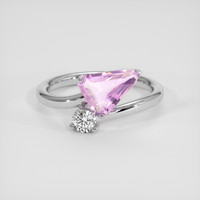 1.11 Ct. Pink Sapphire Ring, Silver 1