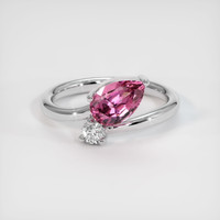 1.24 Ct. Pink Spinel Ring, 10K White Gold 1