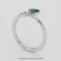 0.32 Ct. Alexandrite Ring, 10K White Gold 2