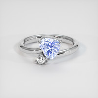 1.63 Ct. Blue Sapphire Ring, 10K White Gold 1