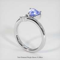 1.63 Ct. Blue Sapphire Ring, 10K White Gold 2