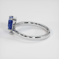 1.31 Ct. Blue Sapphire Ring, 14K White Gold 4
