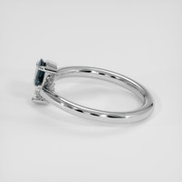 0.66 Ct. Bluish Green to Purplish Pink Alexandrite Ring, 14K White Gold 4