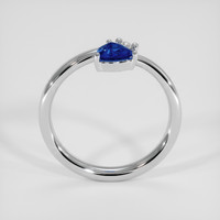 0.47 Ct. Blue Sapphire Ring, 14K White Gold 3