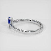 0.45 Ct. Blue Sapphire Ring, 14K White Gold 4