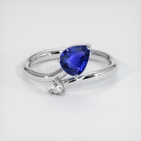 1.04 Ct. Sapphire Ring, 14K White Gold 1