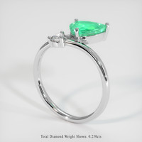 1.55 Ct. Emerald Ring, 18K White Gold 2