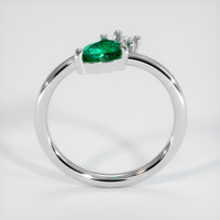 0.41 Ct. Emerald Ring, 18K White Gold 3