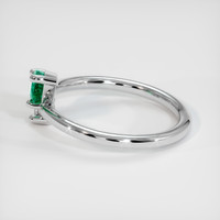0.41 Ct. Emerald Ring, 18K White Gold 4