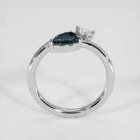 0.66 Ct. Bluish Green to Purplish Pink Alexandrite Ring, 18K White Gold 3