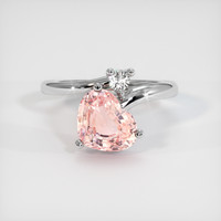 3.07 Ct. Sapphire Ring, 18K White Gold 1