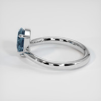 1.20 Ct. Greyish Blue Sapphire Ring, 18K White Gold 4