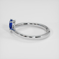 0.47 Ct. Blue Sapphire Ring, 18K White Gold 4