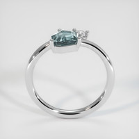 1.10 Ct. Sapphire Ring, 18K White Gold 3