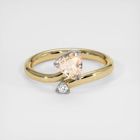 1.12 Ct. Sapphire Ring, 18K White & Yellow 1