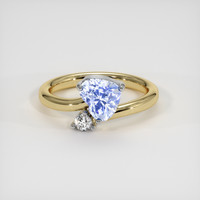 1.63 Ct. Blue Sapphire Ring, 18K White & Yellow 1