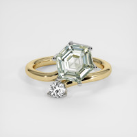 2.77 Ct. Sapphire Ring, 18K White & Yellow 1