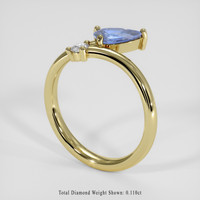 0.90 Ct. Blue Sapphire Ring, 10K Yellow Gold 2