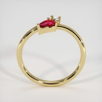 0.38 Ct. Ruby Ring, 14K Yellow Gold 3