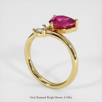 1.74 Ct. Ruby Ring, 14K Yellow Gold 2