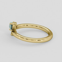 0.56 Ct. Bluish Green Sapphire Ring, 14K Yellow Gold 4