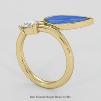 2.03 Ct. Multi Color Opal Ring, 18K Yellow Gold 2